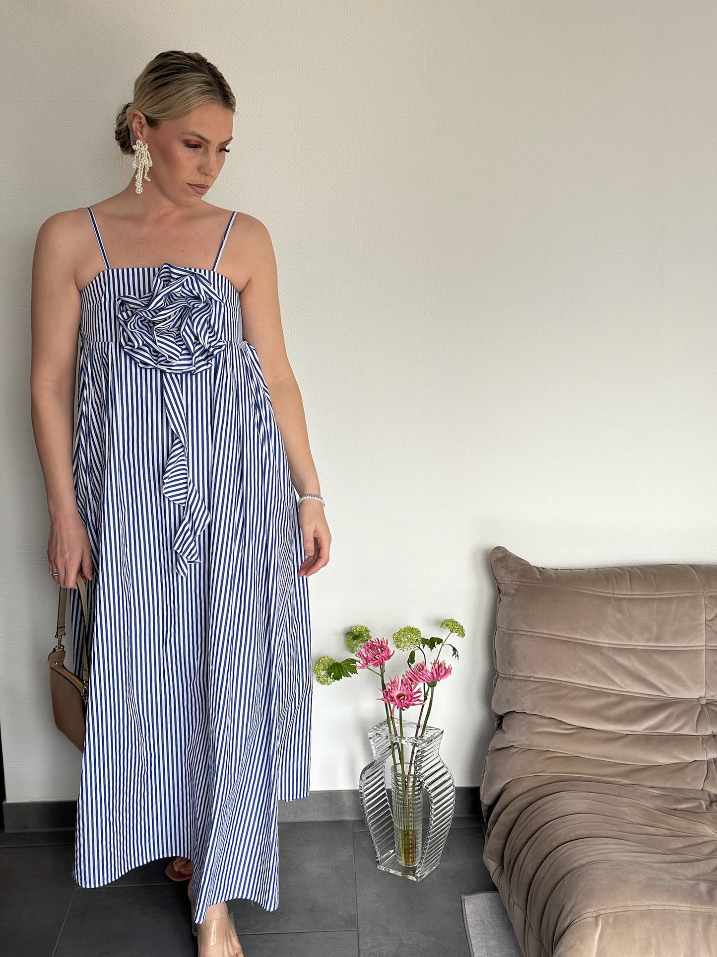 Midikleid mit großer Blume „Ariane“