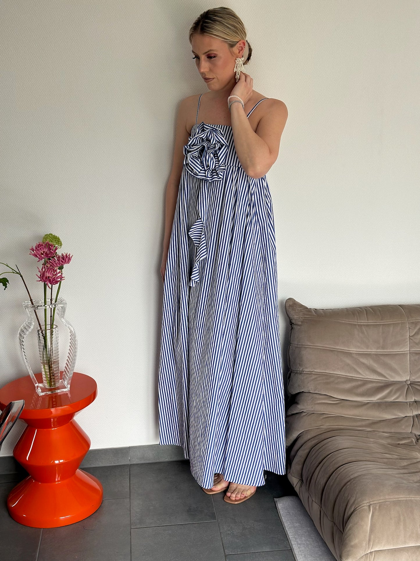 Midikleid mit großer Blume „Ariane“