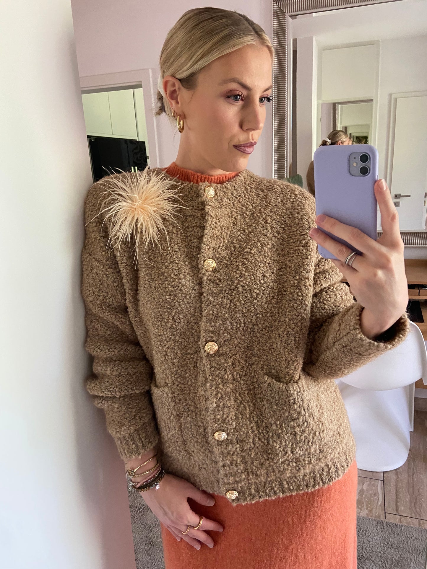 Strickblazer „Staff“ mit goldenen Knöpfen