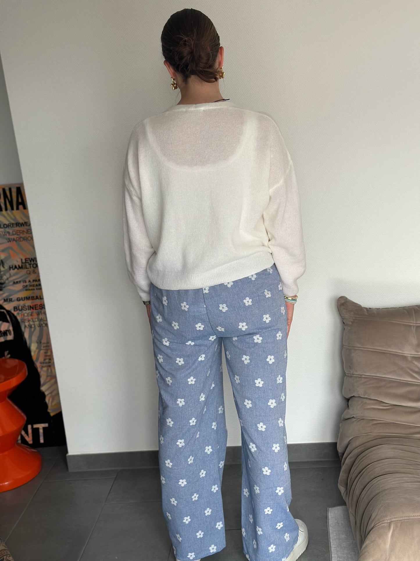 Weite Hose mit Blumen „Flower“