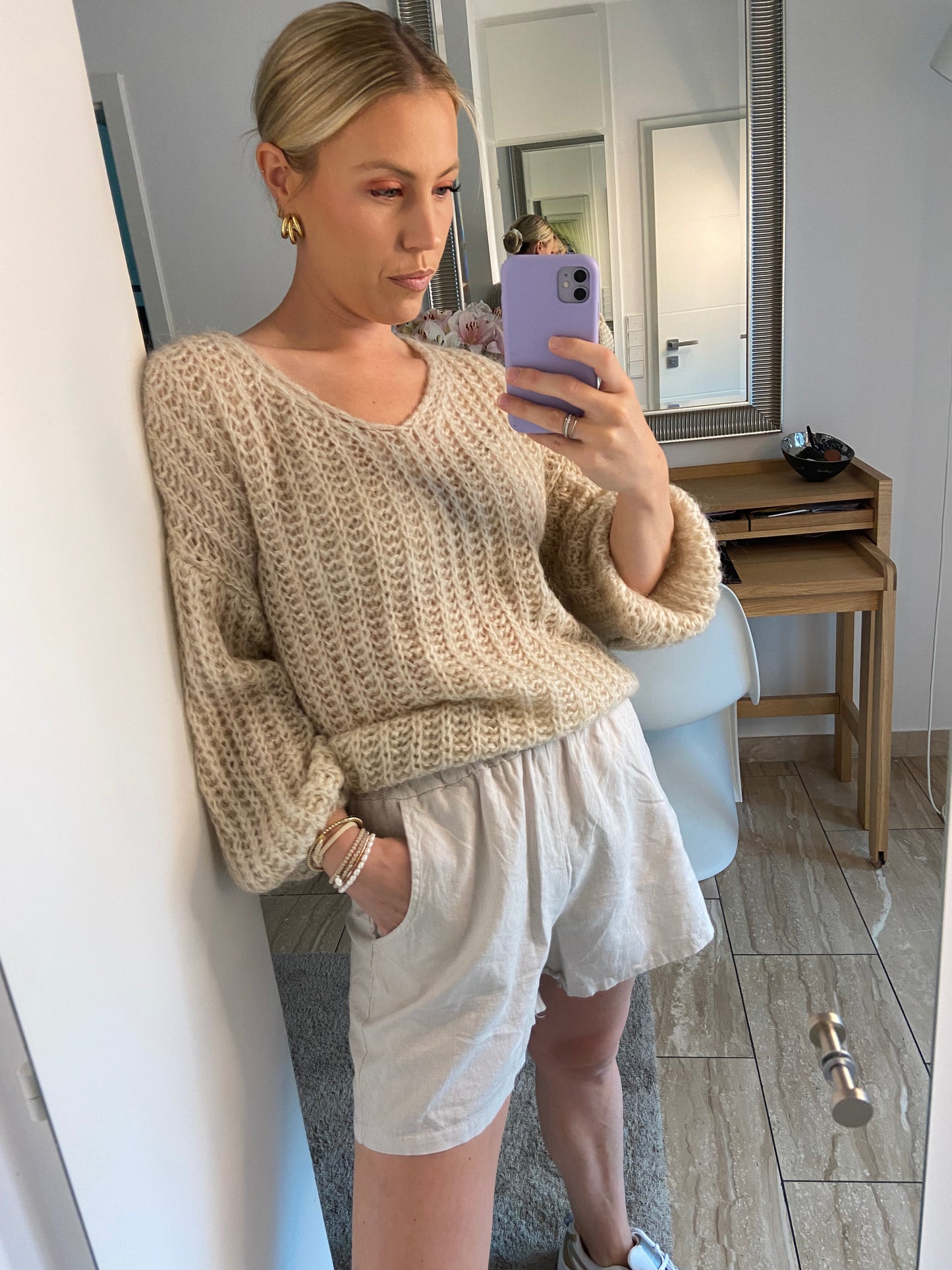 Kurze Hose „Thessa“ Leinen