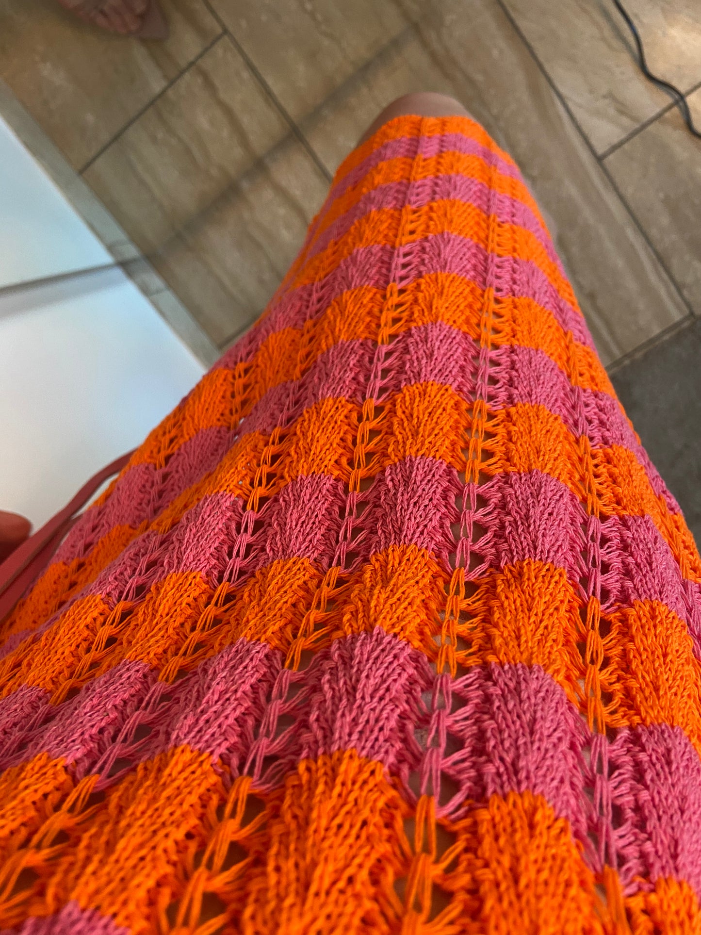 Strickkleid "Lexa" Pink/ Orange