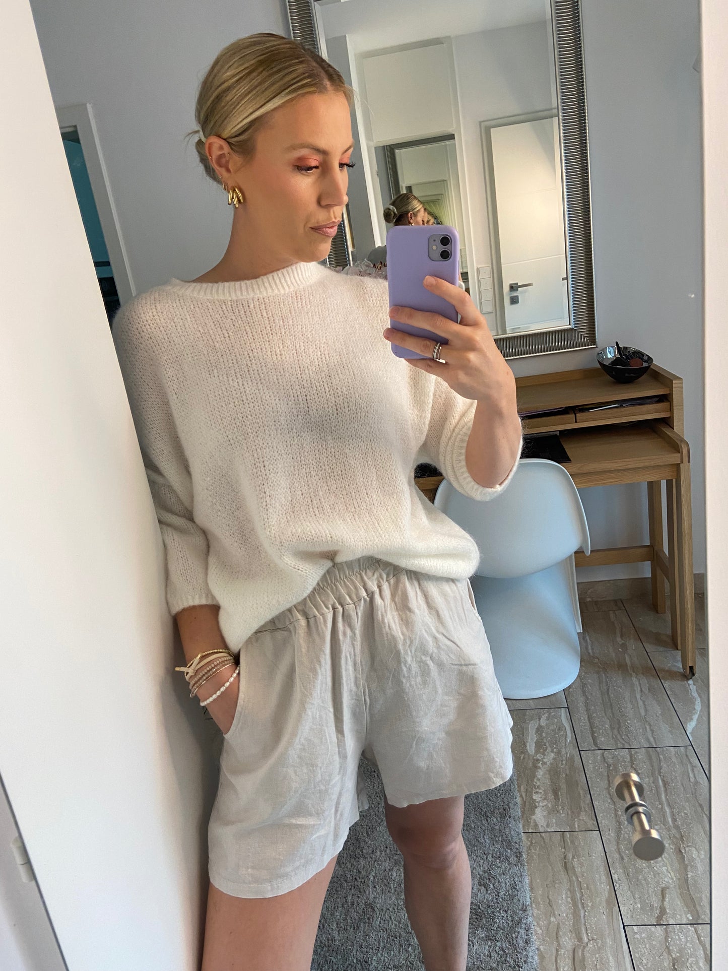 Kurze Hose „Thessa“ Leinen