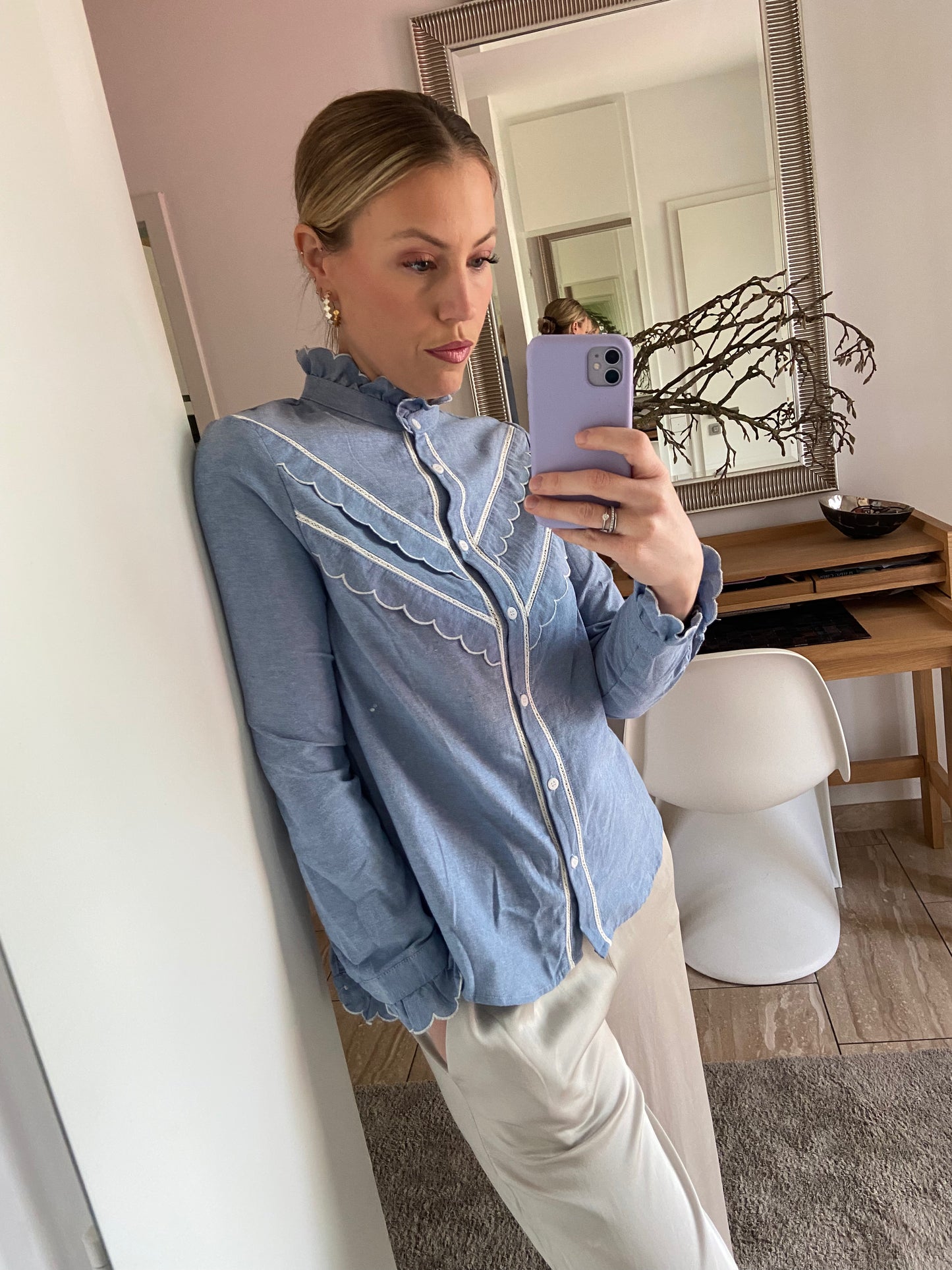 Bluse „Melissa“ mit Stehkragen