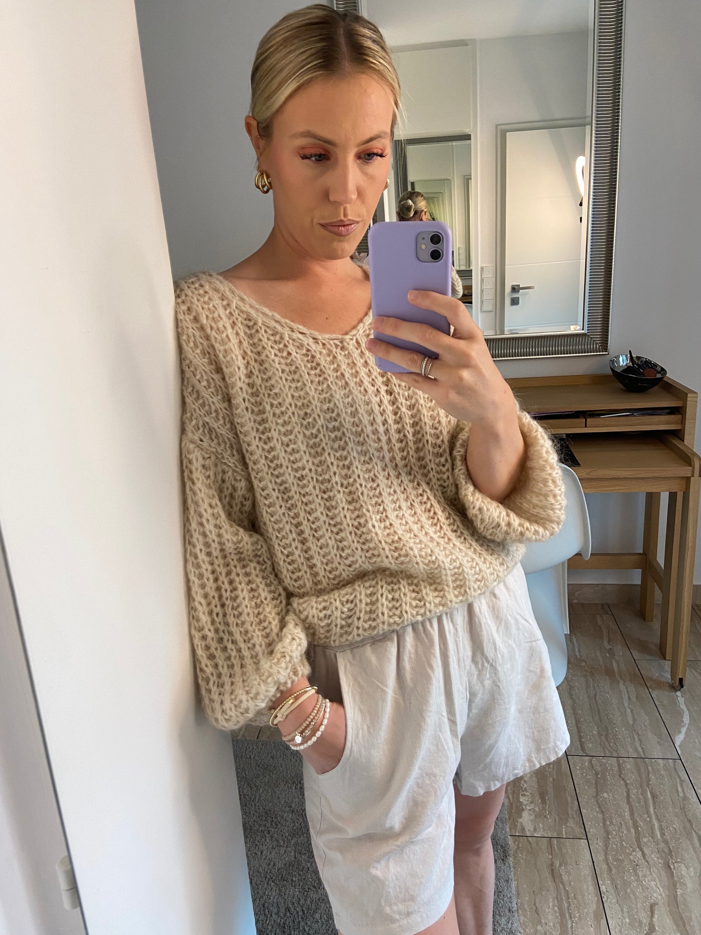 Kurze Hose „Thessa“ Leinen