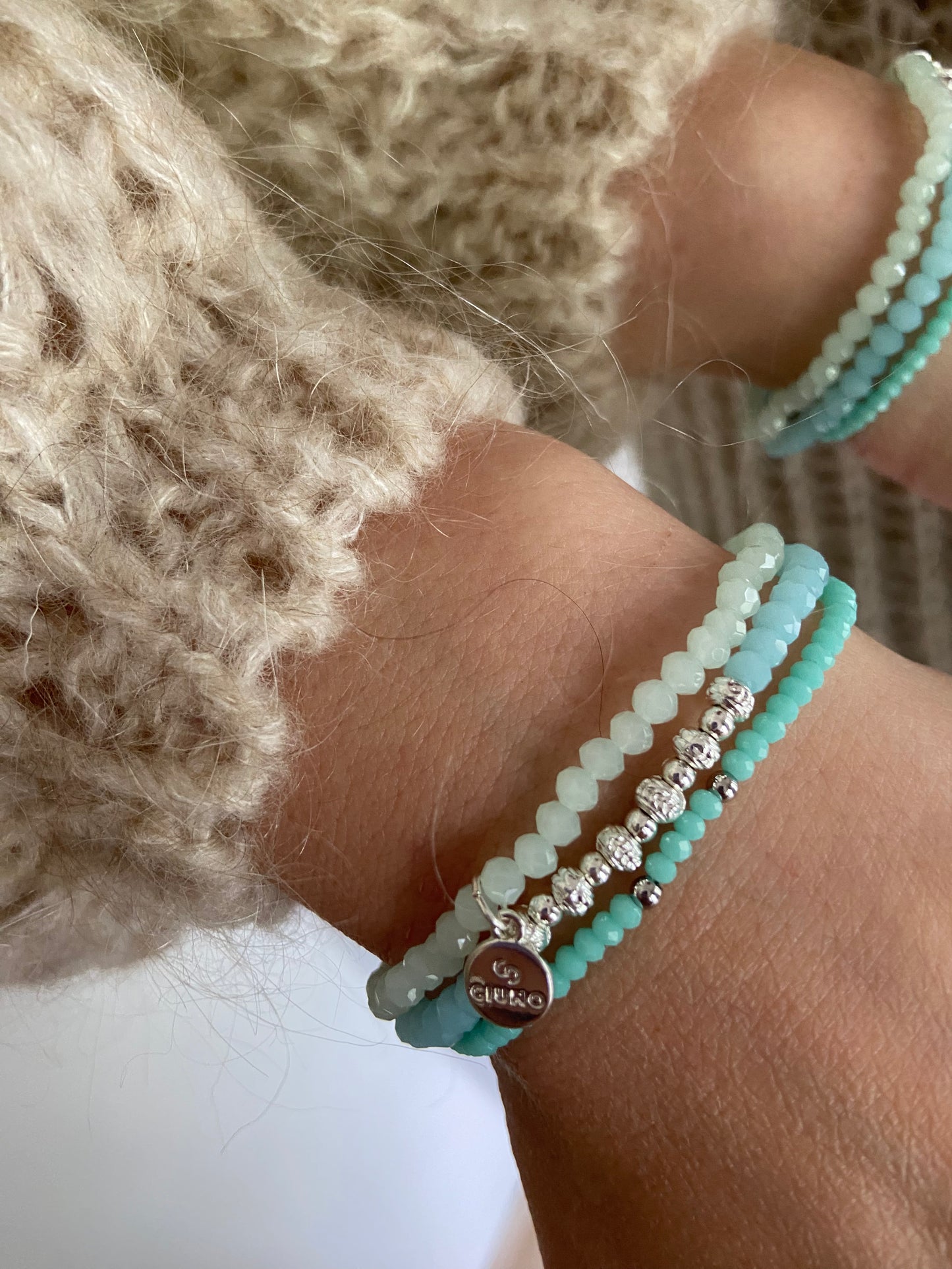 Armbandset „C3“ Light blue- Silver
