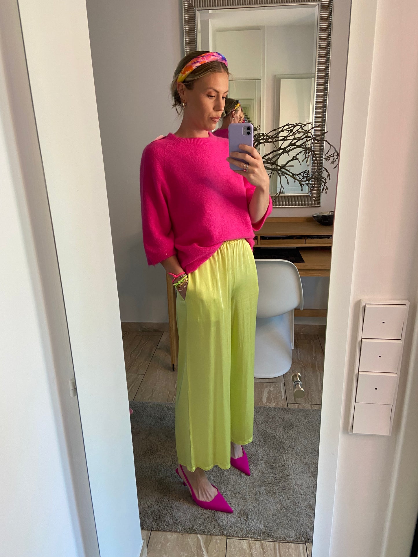 Leichte Hose „Jane“ mit Seide