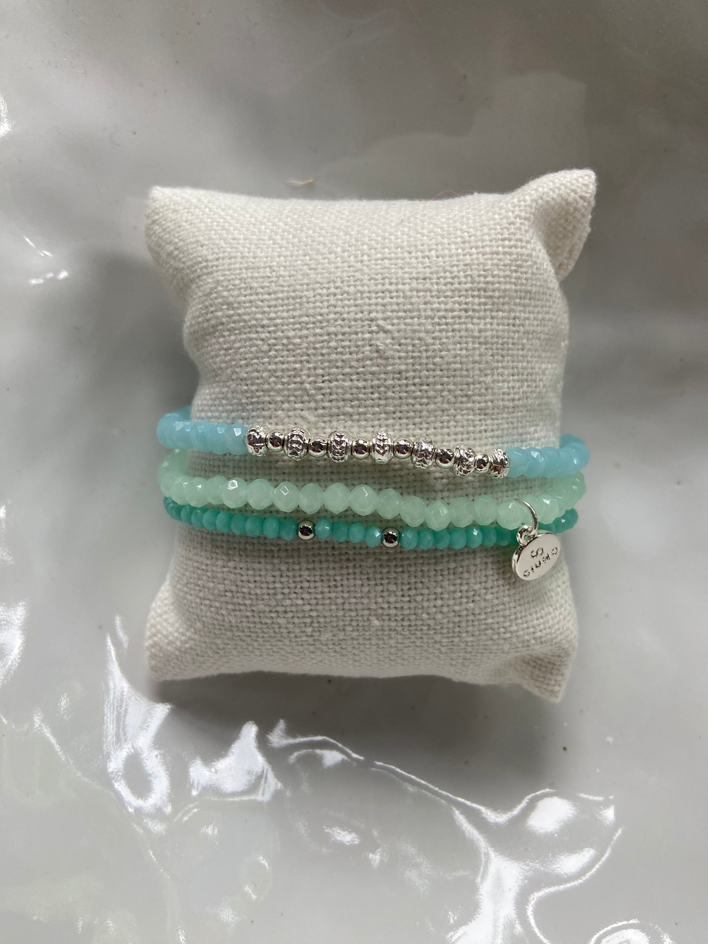Armbandset „C3“ Light blue- Silver