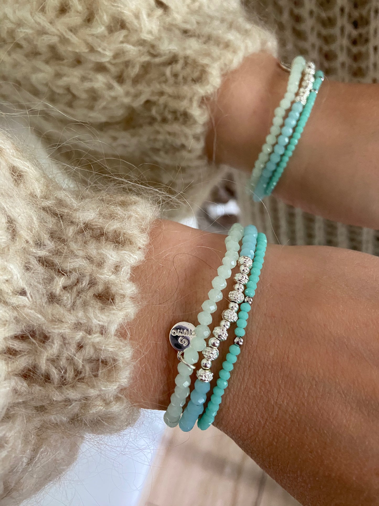 Armbandset „C3“ Light blue- Silver