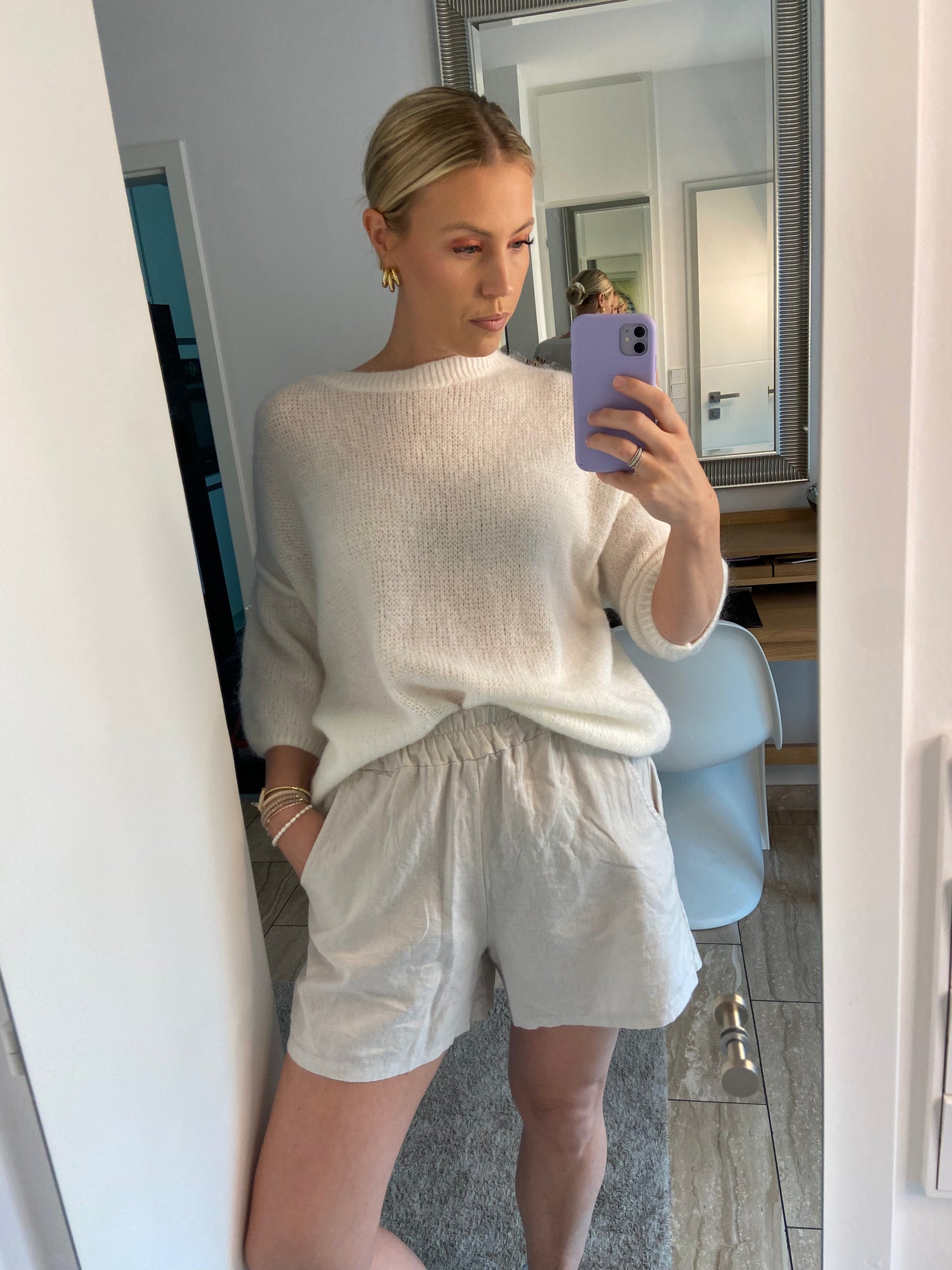 Kurze Hose „Thessa“ Leinen