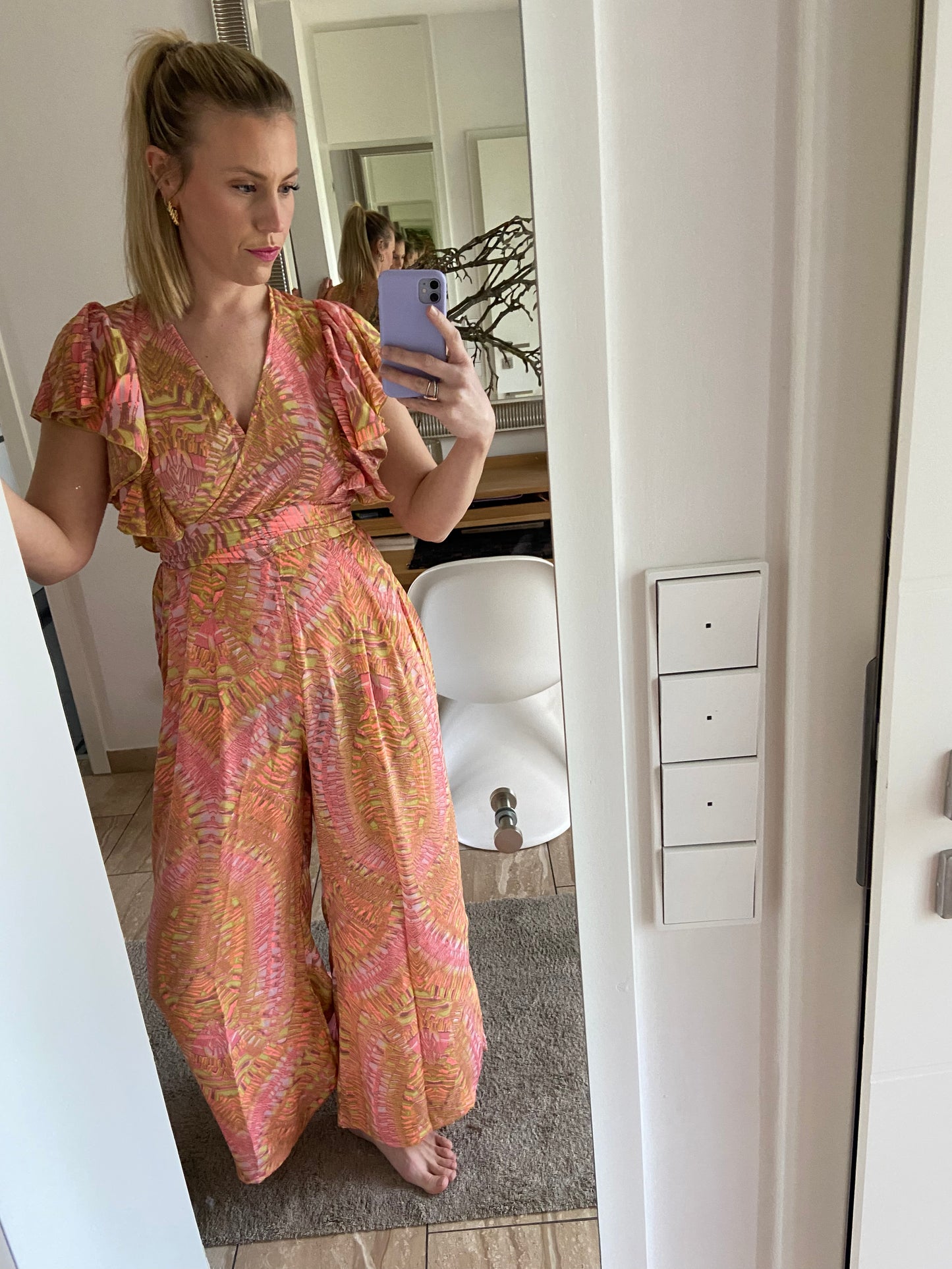 Overall „Pastell“ mit leichten Ärmeln und Taschen
