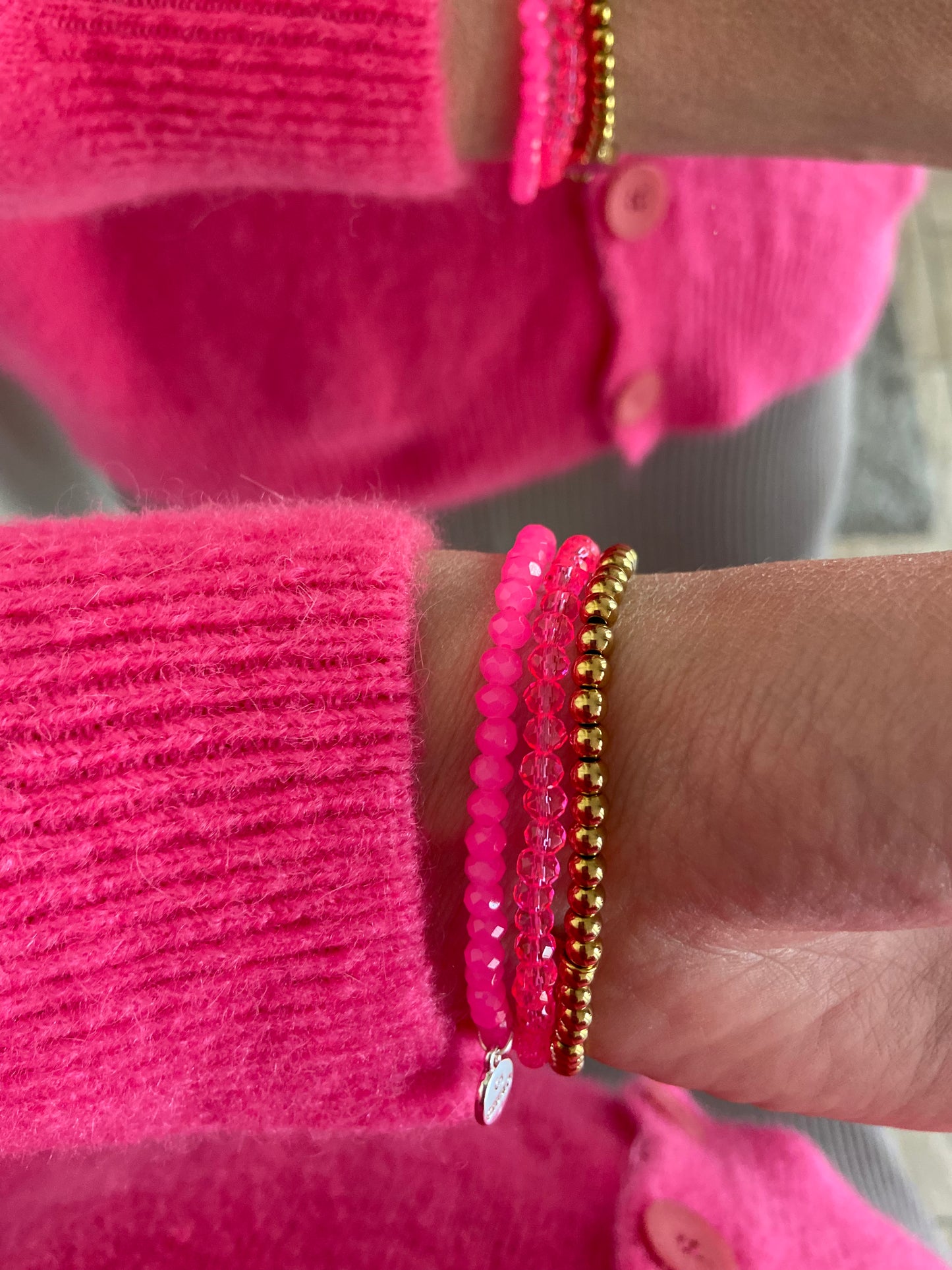 Armbandset „C3“ Smiley- Gold