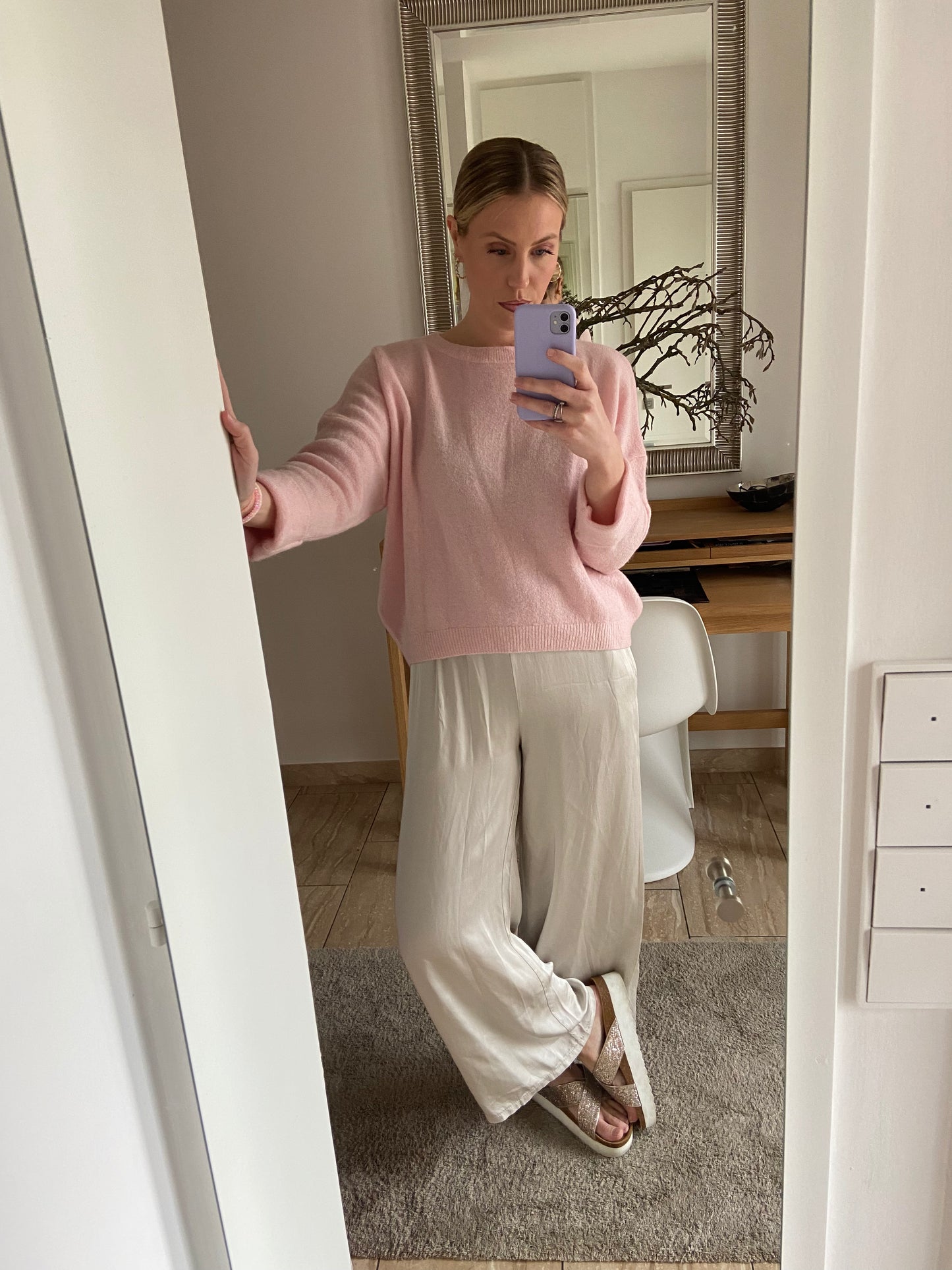 Leichte Hose „Jane" mit Seide