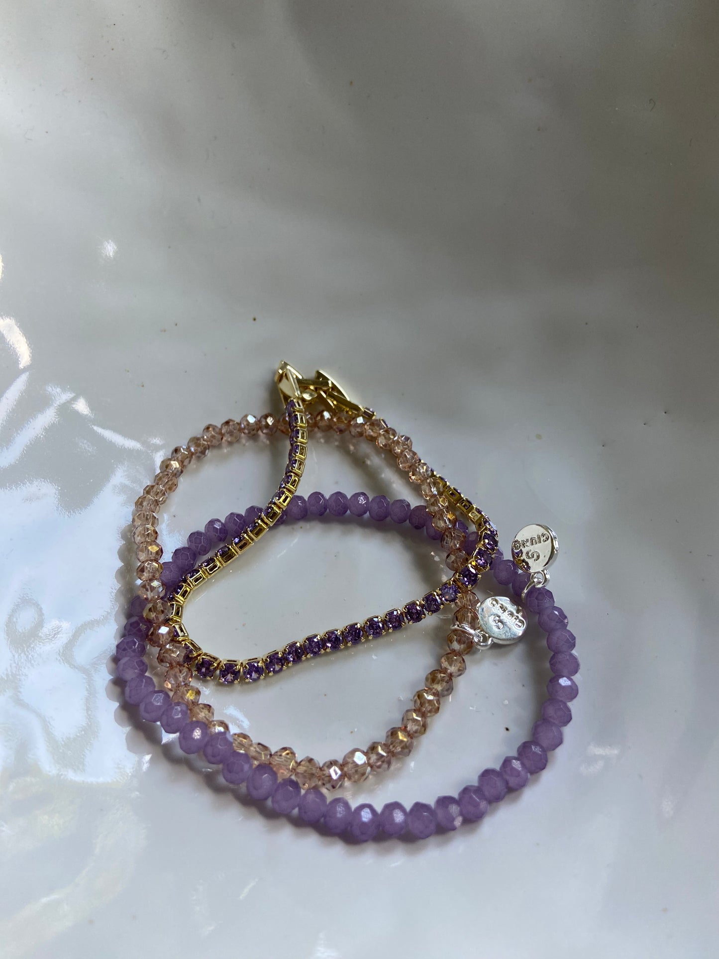 Armbandset „C3-purple-Strass“
