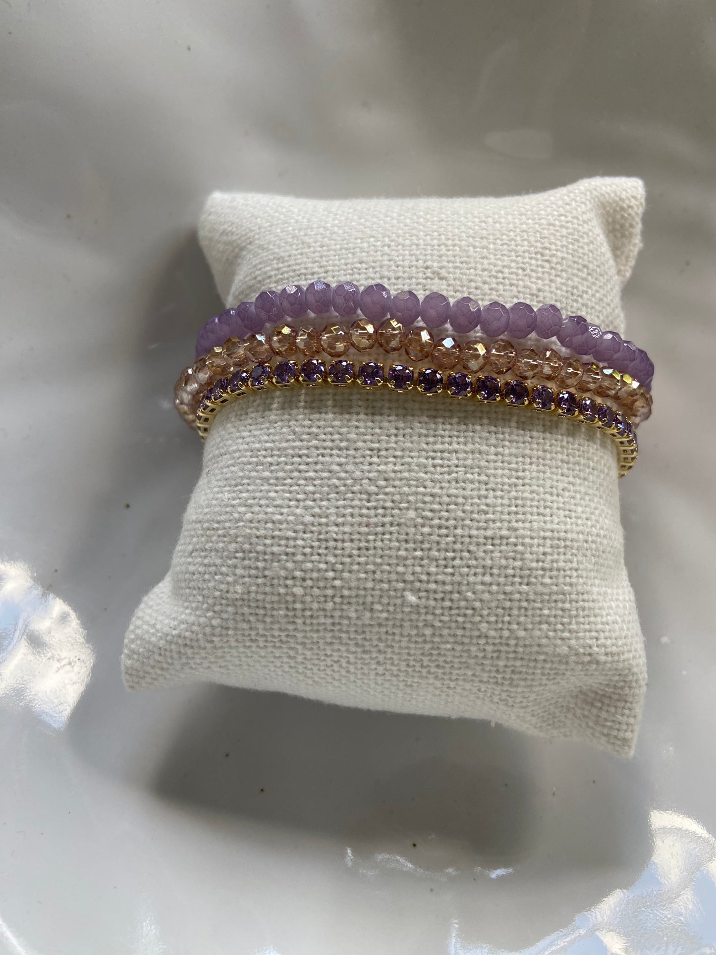 Armbandset „C3-purple-Strass“
