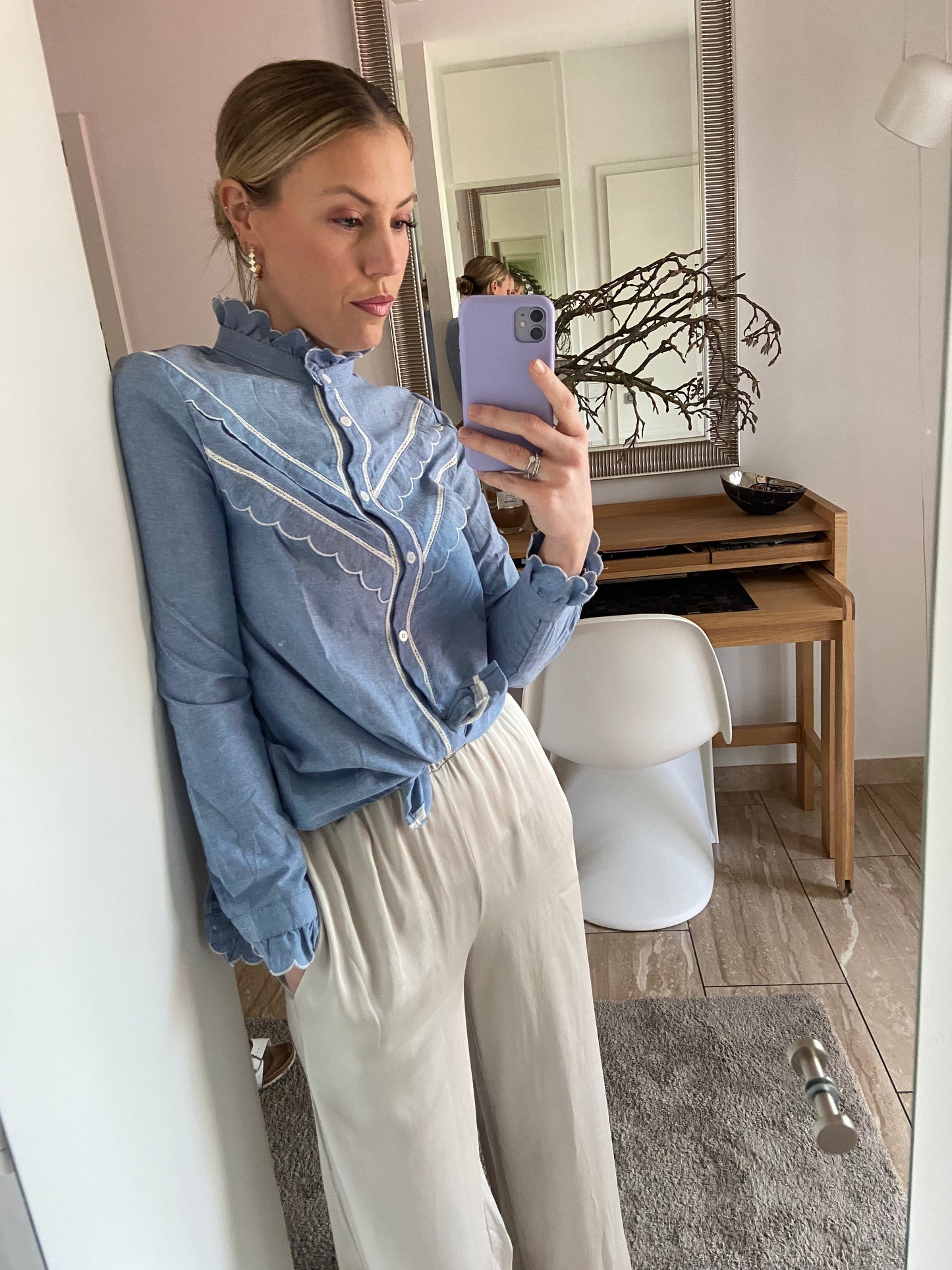 Bluse „Melissa“ mit Stehkragen