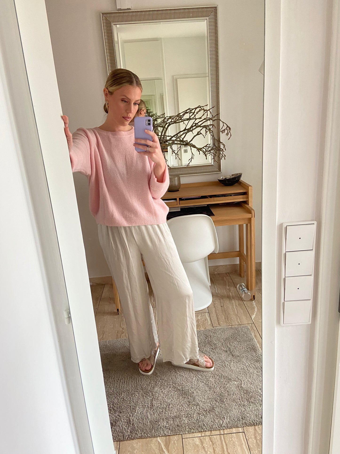 Leichte Hose „Jane" mit Seide
