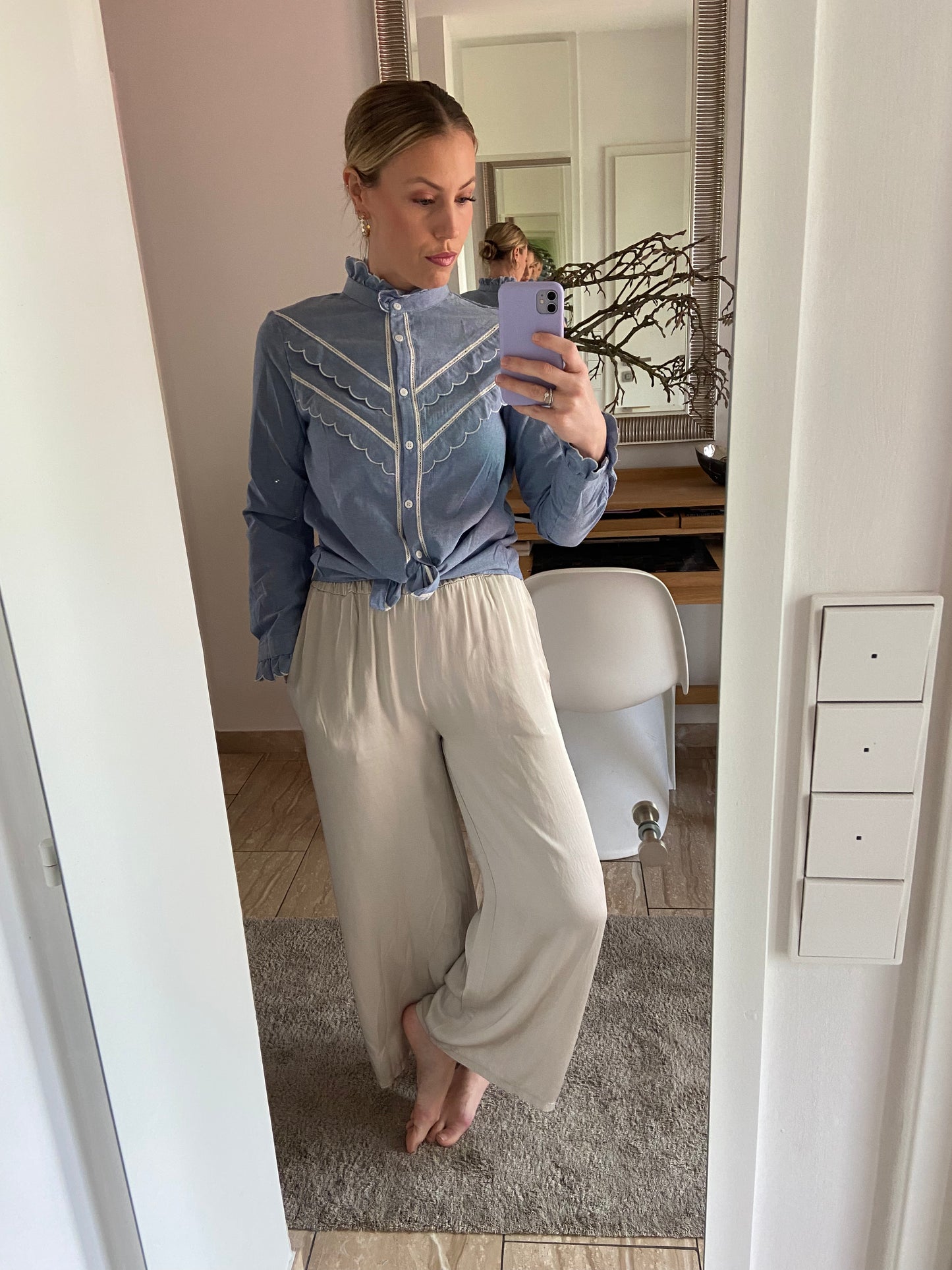 Bluse „Melissa“ mit Stehkragen