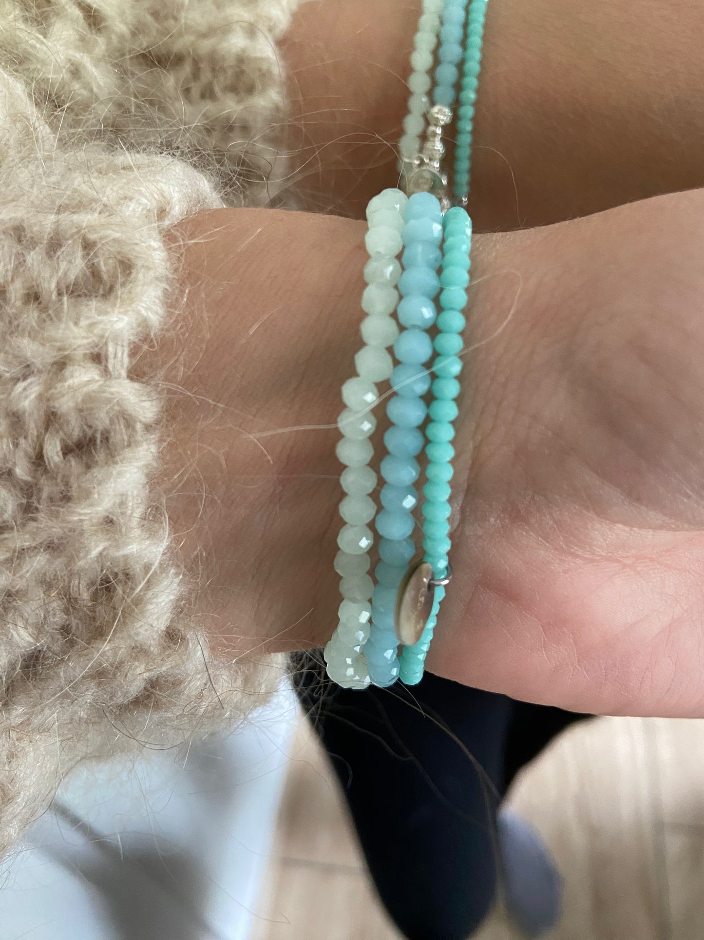 Armbandset „C3“ Light blue- Silver