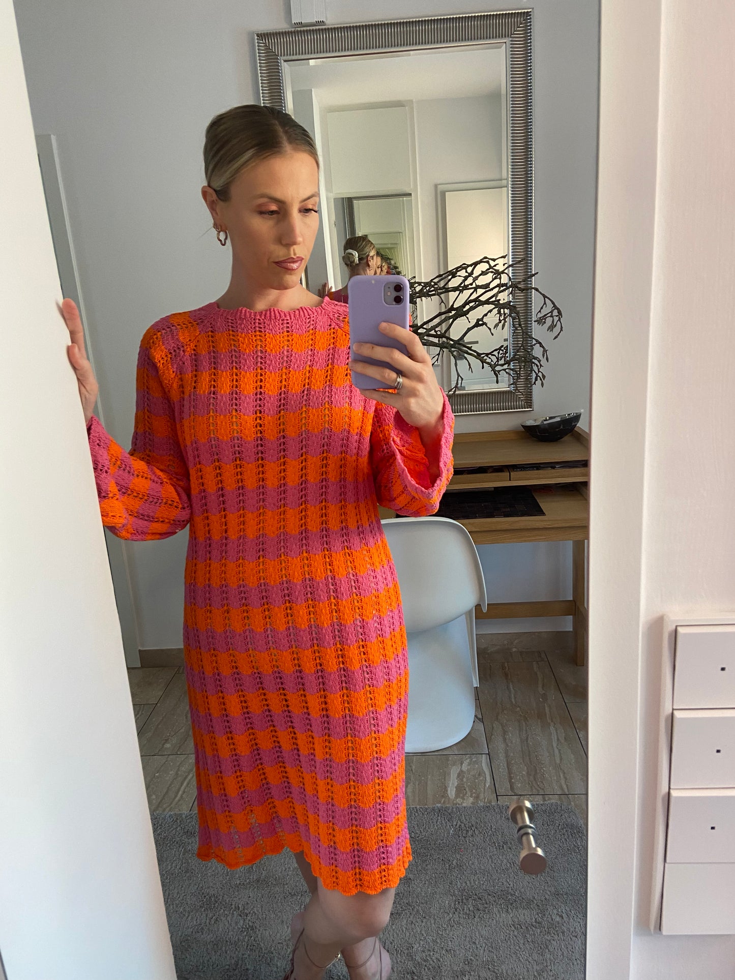 Strickkleid "Lexa" Pink/ Orange