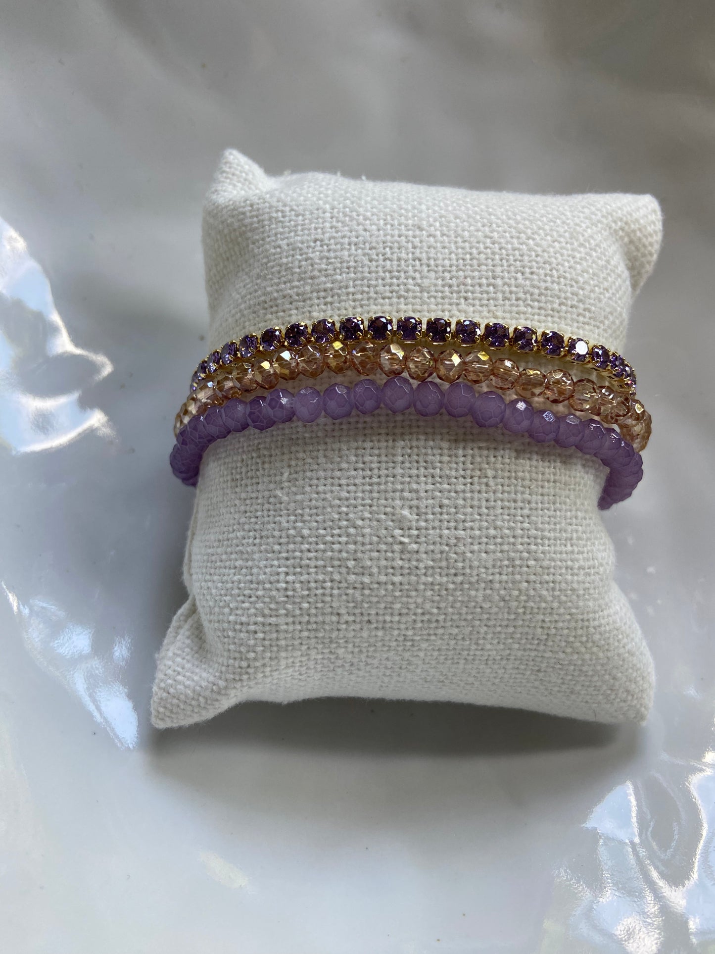 Armbandset „C3-purple-Strass“