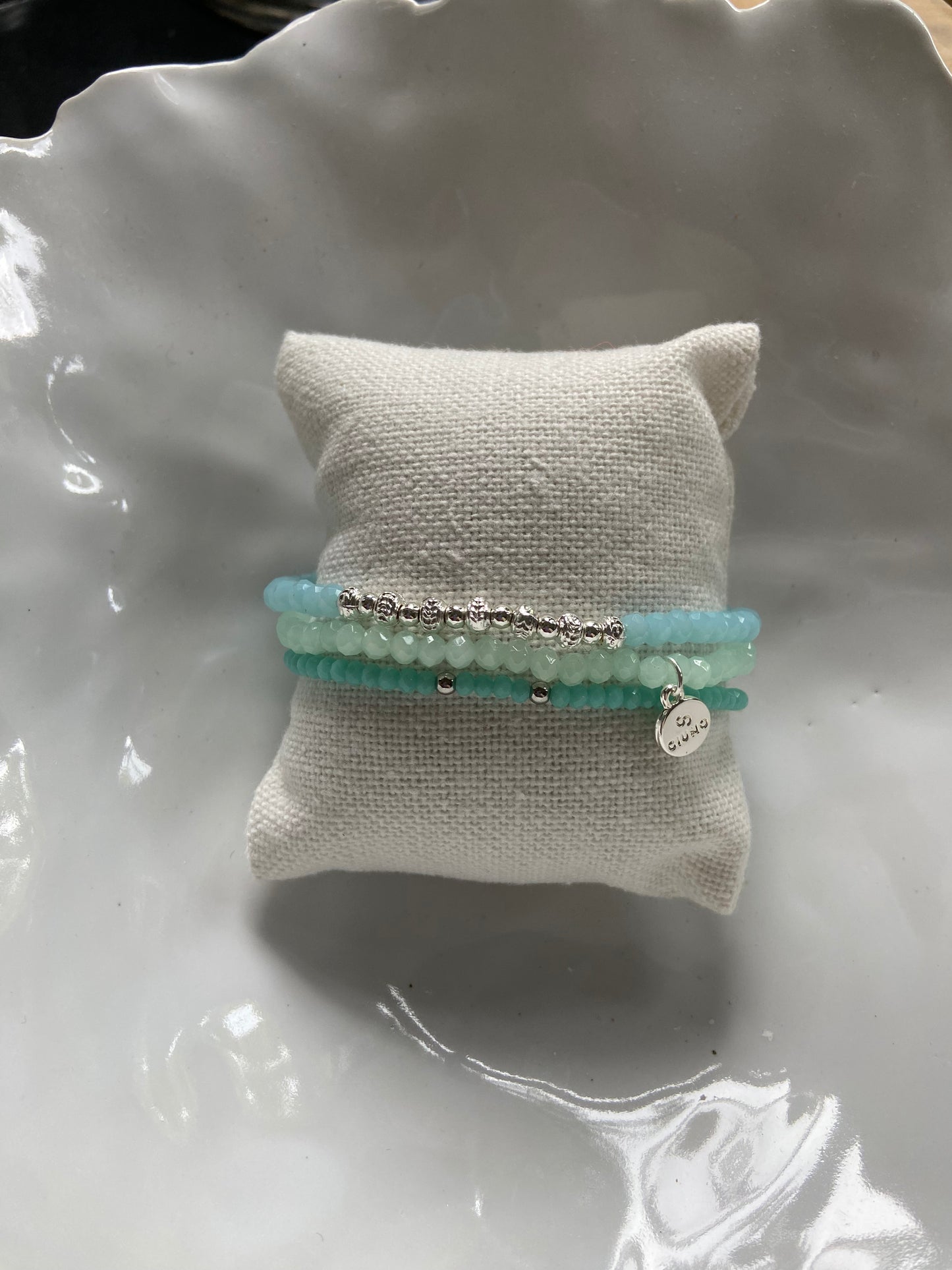 Armbandset „C3“ Light blue- Silver