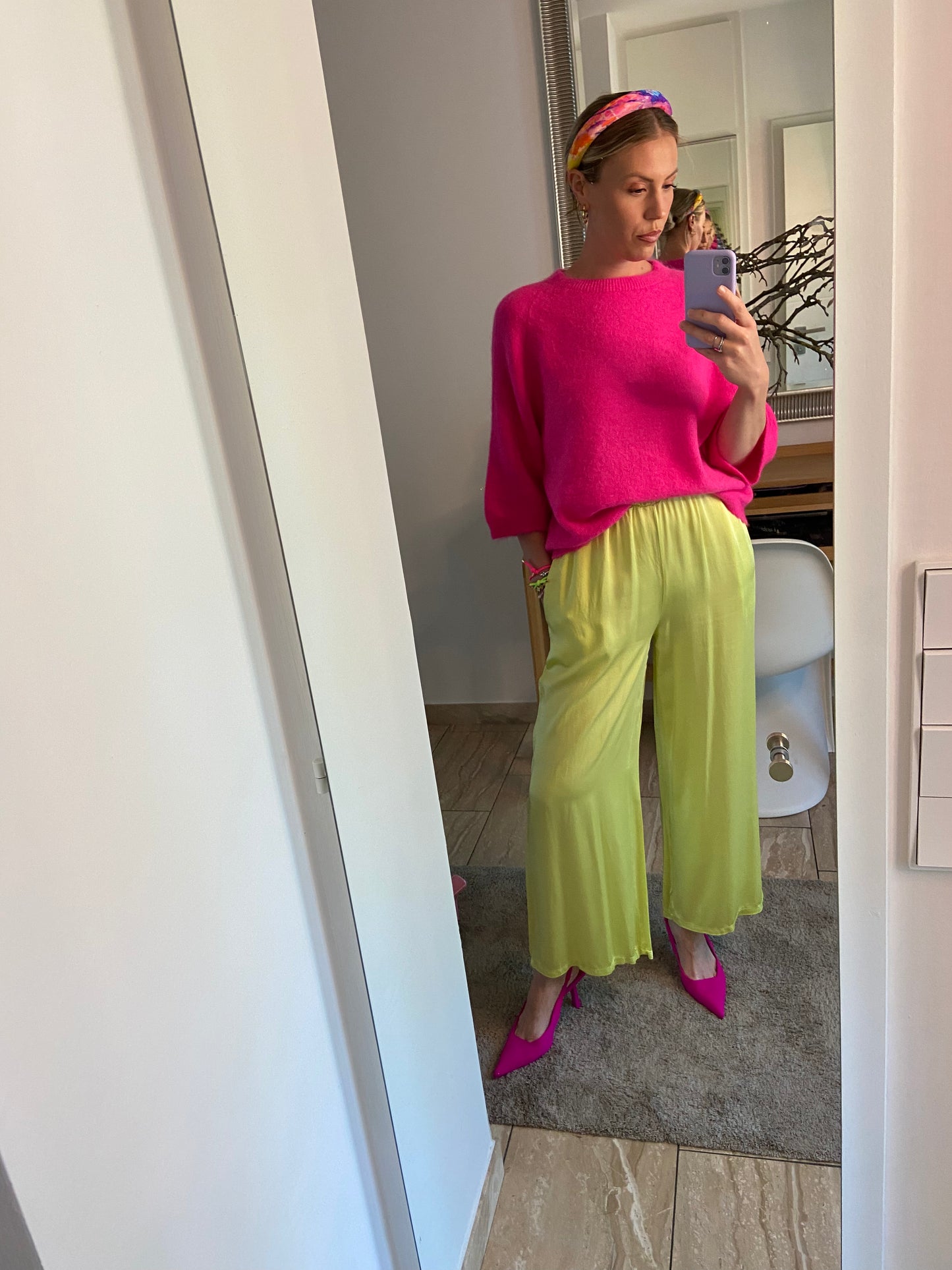 Leichte Hose „Jane“ mit Seide