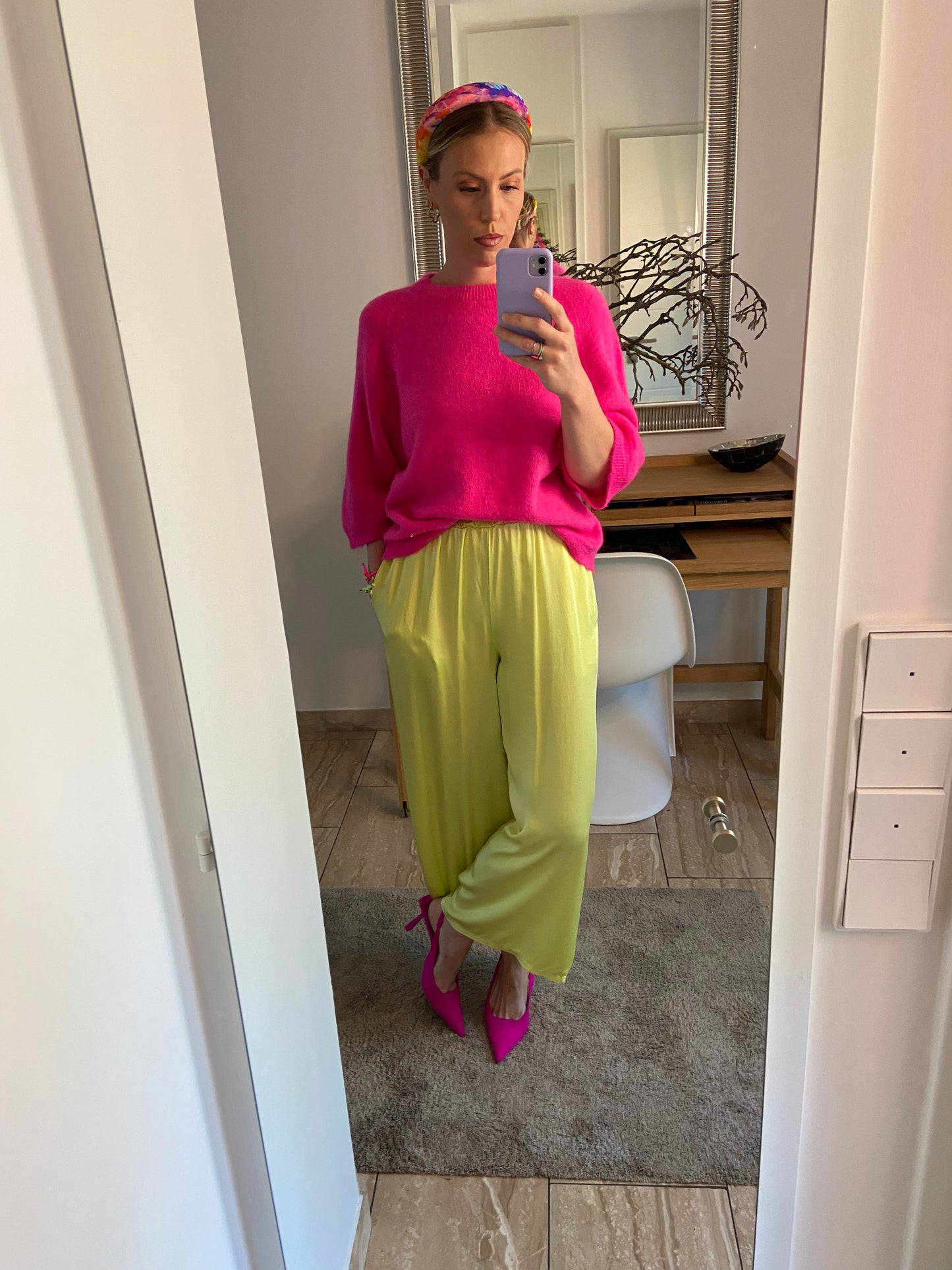 Leichte Hose „Jane“ mit Seide