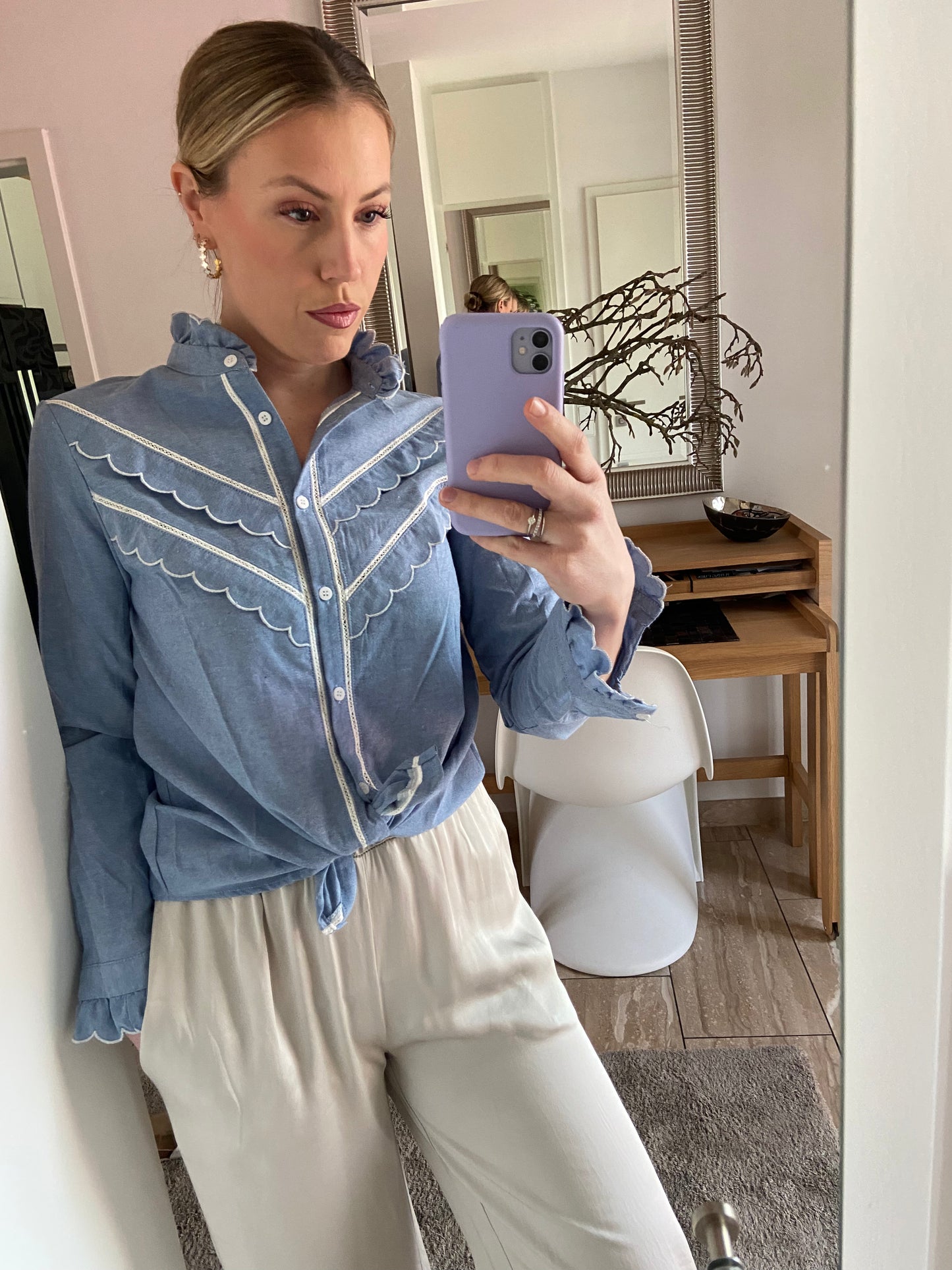 Bluse „Melissa“ mit Stehkragen