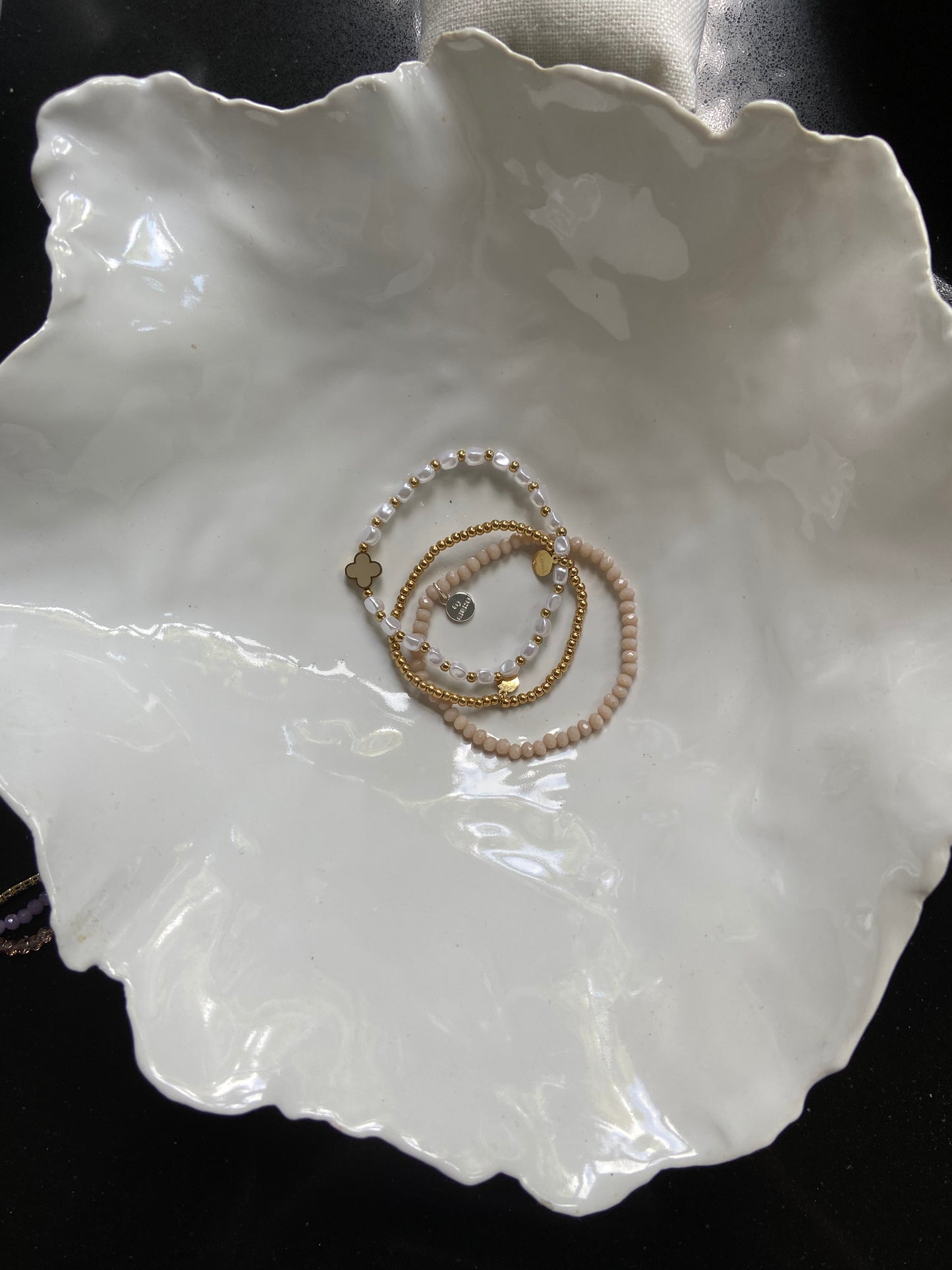 Armbandset „C3 Blume-Beige“
