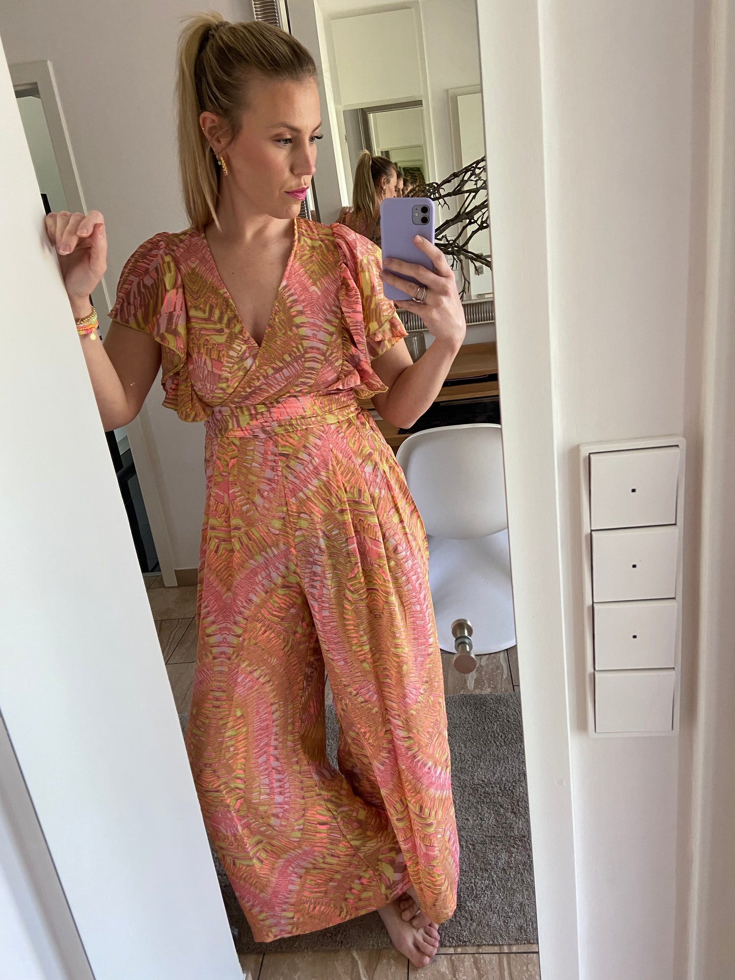 Overall „Pastell“ mit leichten Ärmeln und Taschen