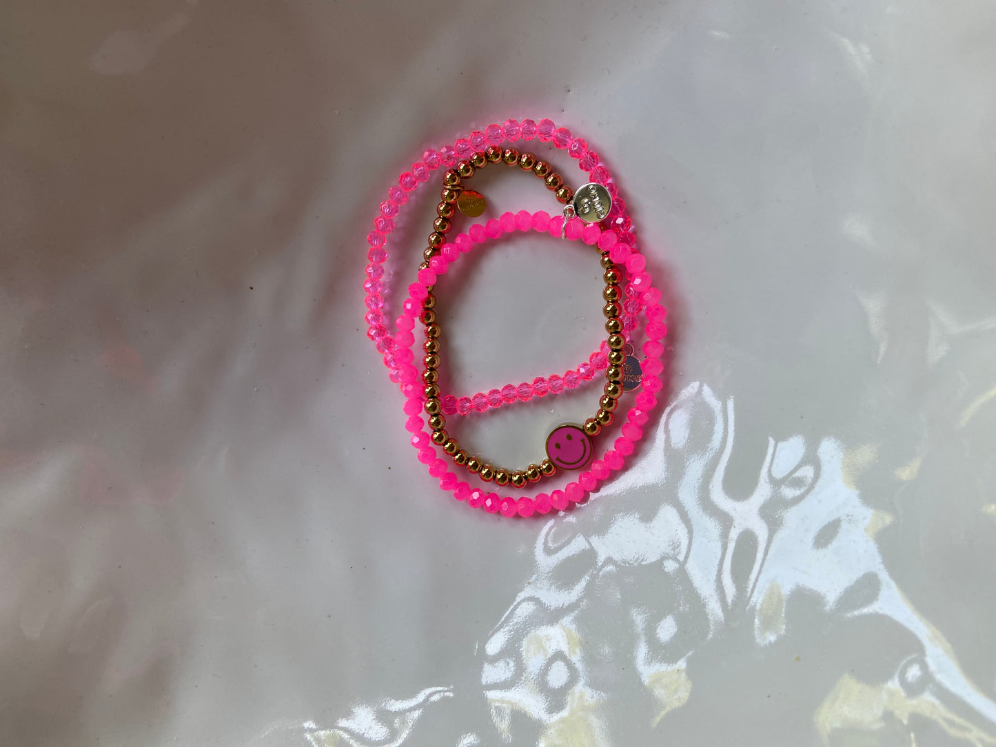 Armbandset „C3“ Smiley- Gold