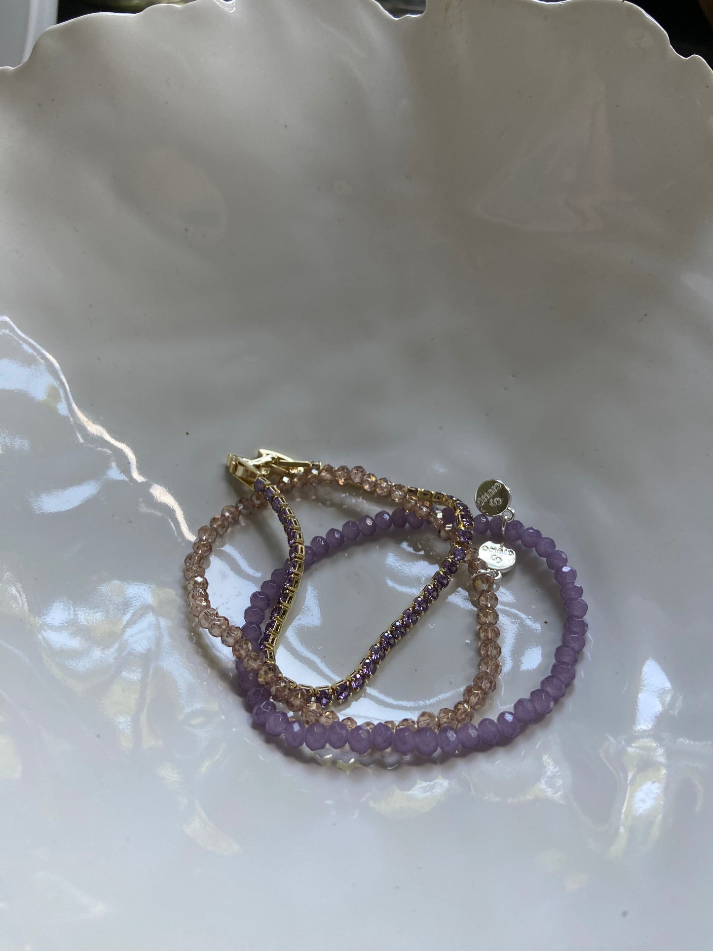 Armbandset „C3-purple-Strass“